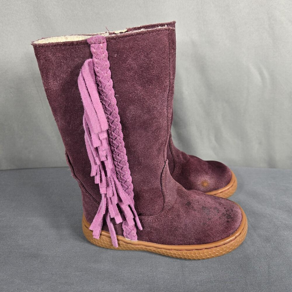 Livie‎ & Luca x Matilda Jane Purple Suede Fringe Boots Toddler Girls 6M Lined
